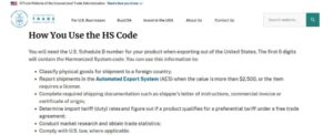 US GOV HS code